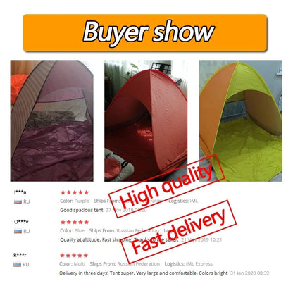 Hot Sale Quick Automatic Beach Tent Outdoor Beach Shade Sun Shelter Tent UPF50+ Portable Beach Canopy For Camping Fishing    Your Coastal Marketplace | Shoreshopper.com