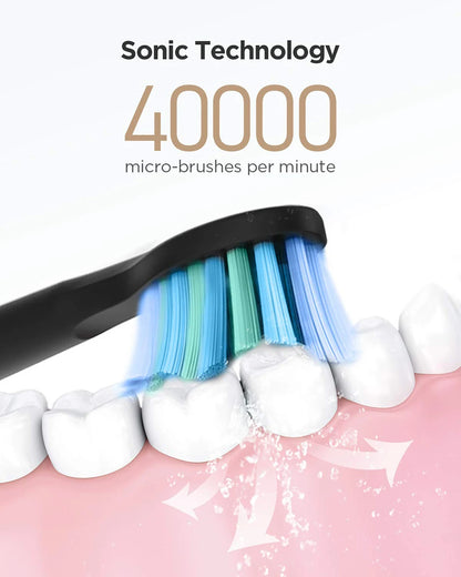 Fairywill Electric Sonic Toothbrush FW-507 USB Charge Rechargeable Adult Waterproof Electronic Tooth Brushes Replacement Heads s - ShoreCo.Shop