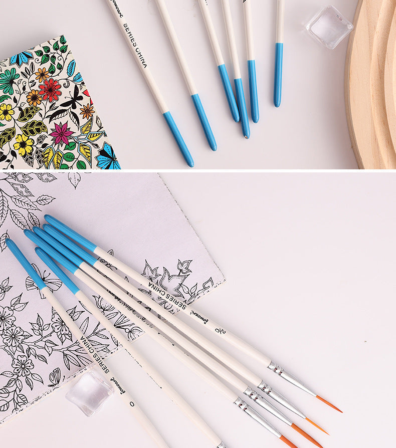 Artist Paint Brush 6 Pcs Set Thin Pen Extra Long Fine Point Liner Tip #000#00#0#1#2#3, Scale Models Nail Acrylic Oil Watercolor    Home Decor Supply | Online Retail | ShoreShopper.com