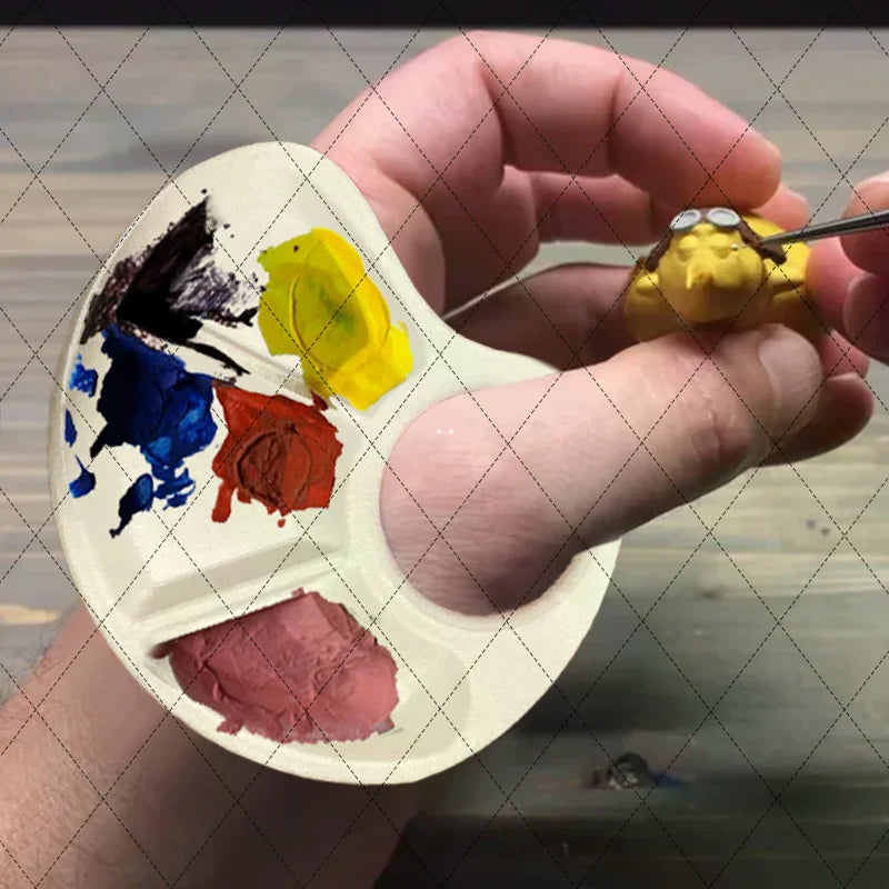 Ergonomic Thumb Palette Petite Paint Palette Smooth Surface for Artists Outdoor Painting Home Crafts School Art Classes    Home Decor Supply | Online Retail | ShoreShopper.com