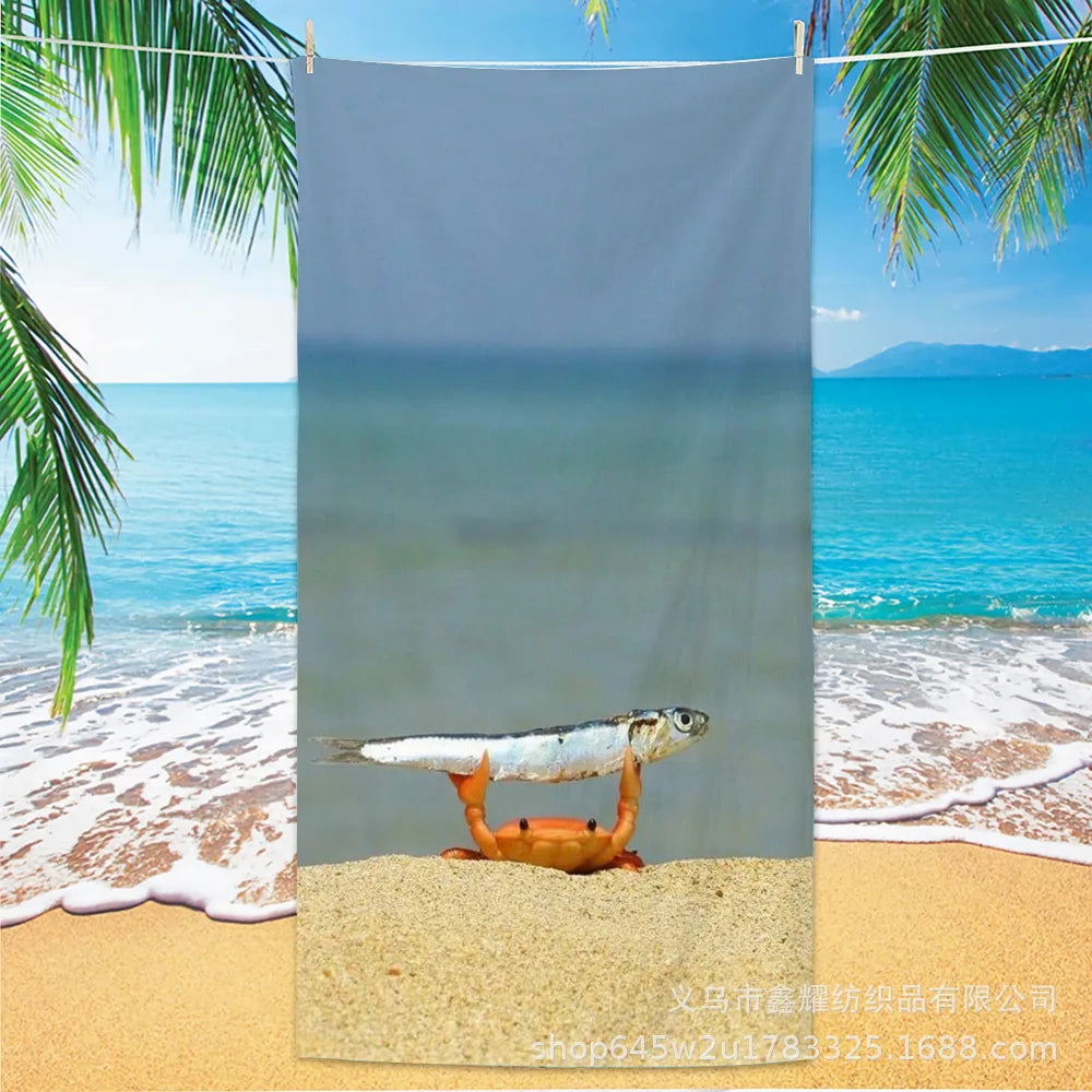 Beach Turtle Animal Printed Beach Towel, Quick Drying Absorbent Beach Towel Outdoor Sports Swimming Beach Towel Face Towel Towel    Your Coastal Marketplace | Shoreshopper.com