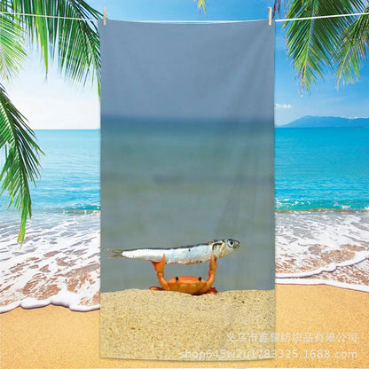 Beach Turtle Animal Printed Beach Towel, Quick Drying Absorbent Beach Towel Outdoor Sports Swimming Beach Towel Face Towel Towel    Your Coastal Marketplace | Shoreshopper.com