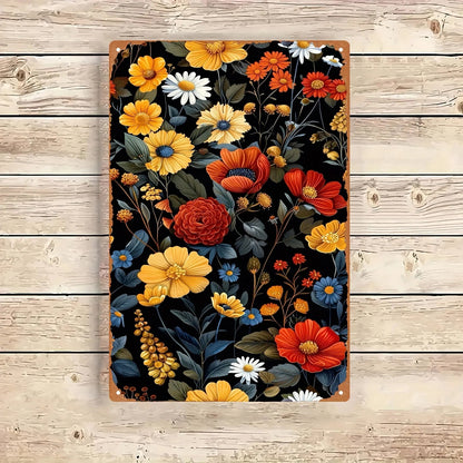 1pc Classic Floral Iron Art Print, Frameless Metal Wall Decor, 20x30cm/8x12inch, Aluminum Sign for Home Decoration    Home Decor Supply | Online Retail | ShoreShopper.com