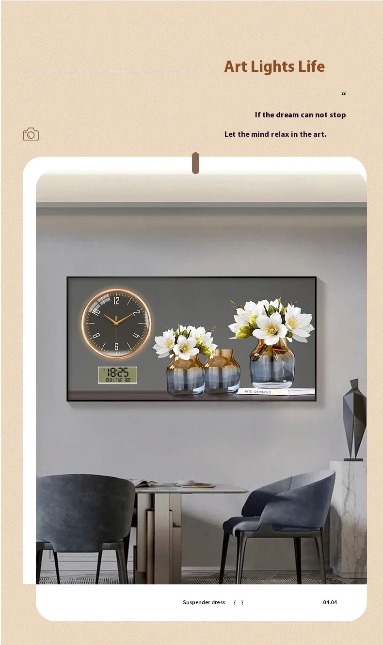 Large Size Aluminum alloy framed Artwork Wall Clock, Luxurious Muted Quartz Clock for Home Decor,living Room,bed Room Décor    Home Decor Supply | Online Retail | ShoreShopper.com