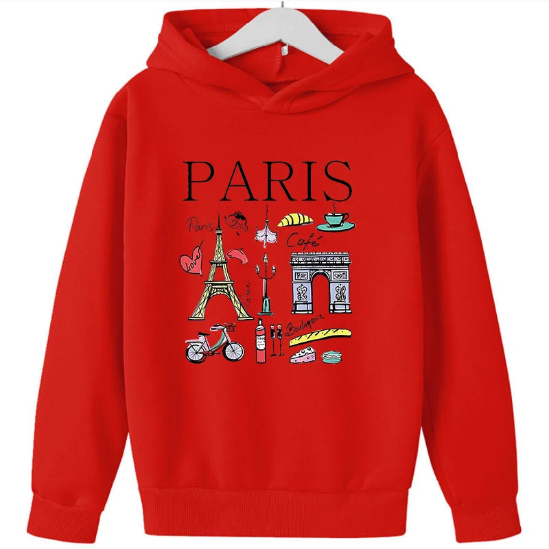 Girls Paris Landmarks & Food Pattern Print Hoodie Sweatshirt GYM Lover Thick Birthday Gift Top for Kids    Home Decor Supply | Online Retail | ShoreShopper.com