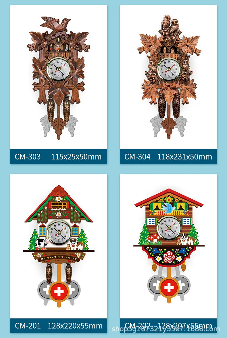 Wooden Hanging Wall Clock Bird Alarm Clock Cuckoo Clocks For Home Decoration Quartz Watch Decorative Home Decor    Home Decor Supply | Online Retail | ShoreShopper.com