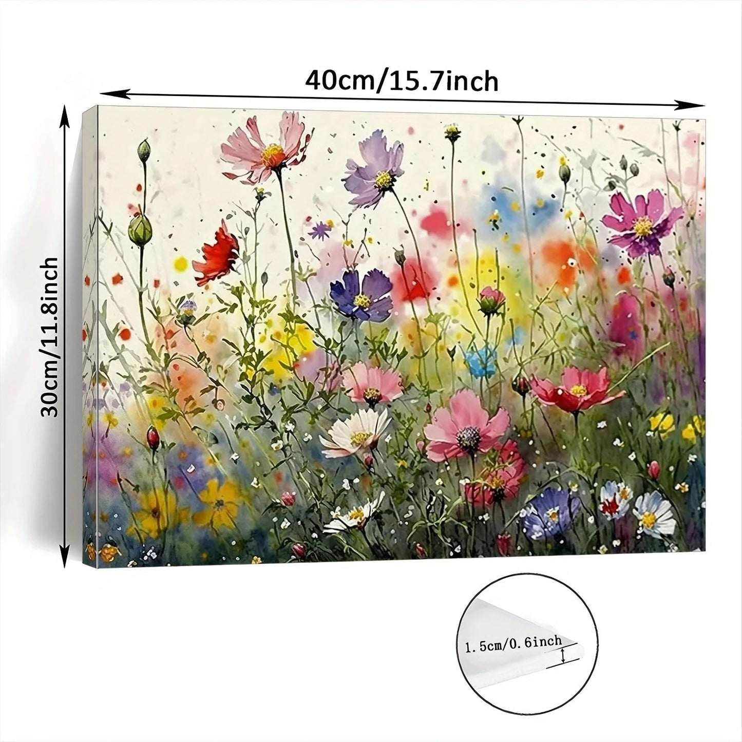 Vibrant Floral Canvas Wall Art - 11.8x15.7in Framed Decor for Home & Office, Perfect Gift for Any Room    Home Decor Supply | Online Retail | ShoreShopper.com