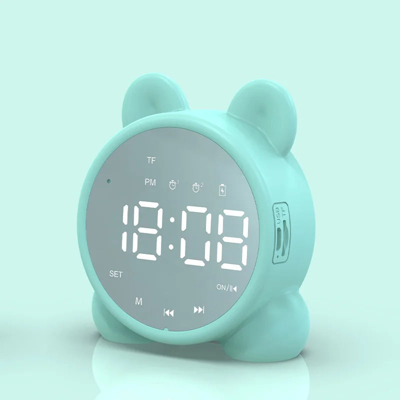Bluetooth Mirror Table Clock Kids Alarm Clock Cute Cat Digital Alarm Clock For Kids Bedside Clock Children'S Sleep Led Clocks    Home Decor Supply | Online Retail | ShoreShopper.com