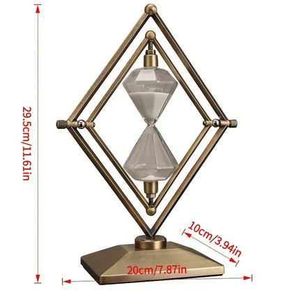 [Luxury Hourglass Timer] 30 Minutes Luxury Modern Geometric Hourglass Timer Ornament | Office Desk Decoration Display    Home Decor Supply | Online Retail | ShoreShopper.com