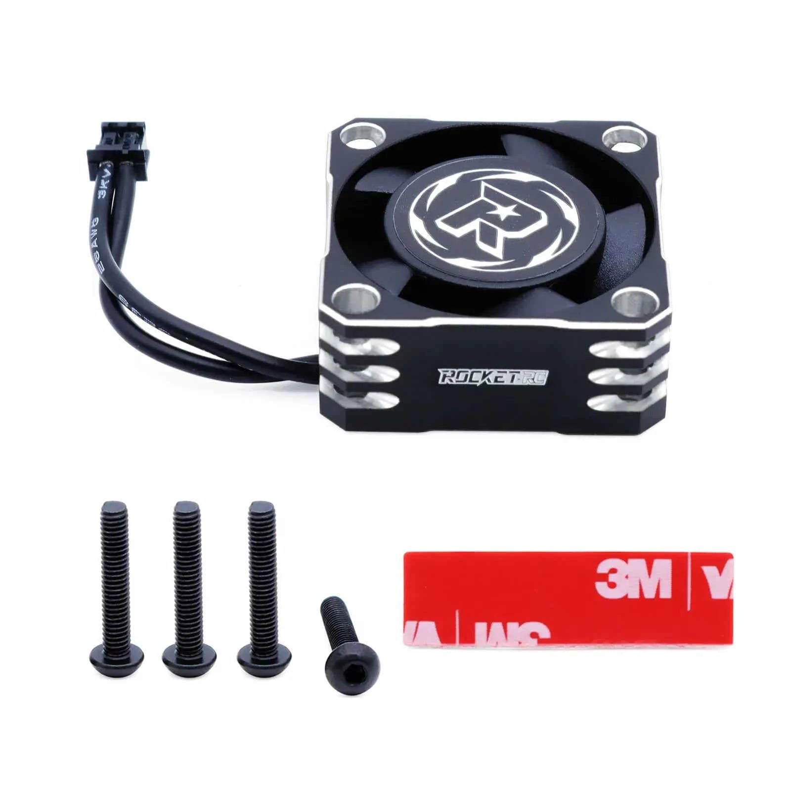 ROCKET-RC 25/30/35/40/50mm V2 Metal Cooling Fan 32000/28000/21000/16000/10000RPM for 1/8 1/10 1/12 RC Car 540/550/3650 Motor ESC