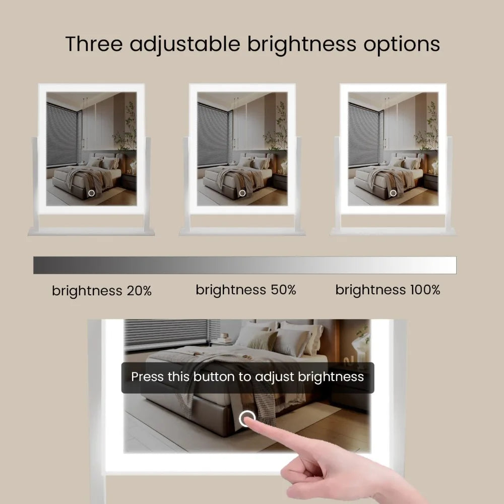 Lighted led Makeup Mirror Hollywood Mirror Vanity Makeup Mirror with Lights    Home Decor Supply | Online Retail | ShoreShopper.com