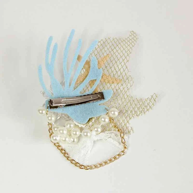 Mermaid Themed Hair Accessories, Artificial Crystal Shell, Starfish and Coral Decor, Perfect for Beachside & Party Decoration