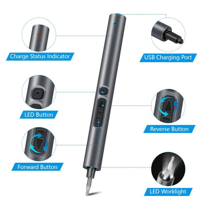 50 in 1 Precision Electric Screwdriver Set Multi-Function Power Tool with Magnetic Torx Phillips Bits for iPhone Glasses Watches    Home Decor Supply | Online Retail | ShoreShopper.com