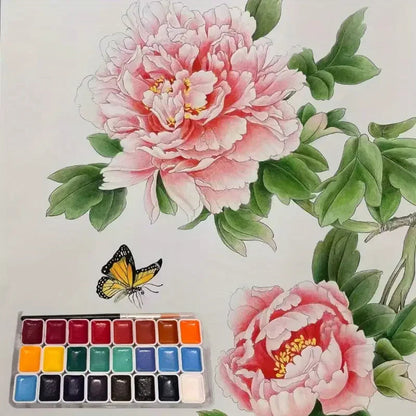 The 24-color traditional Chinese painting pigments for Nail art or beginners in ink wash painting and landscape painting    Home Decor Supply | Online Retail | ShoreShopper.com
