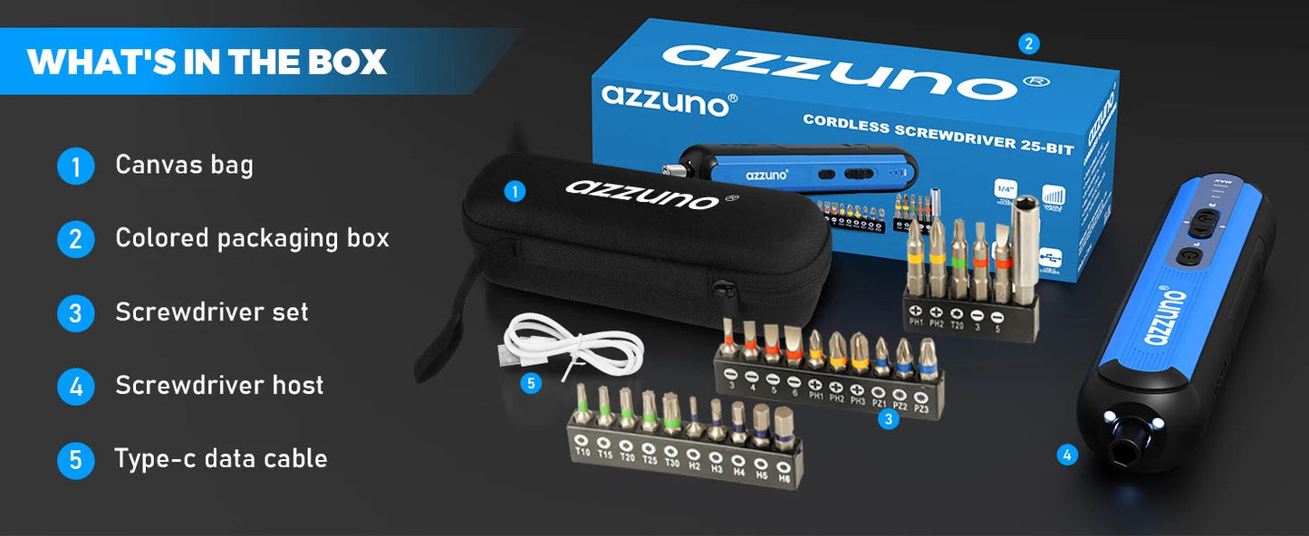 Cordless Electric Screwdriver Rechargeable 1500mAh Lithium Battery Mini Drill 4V Power Tools Set 25pcs Bits Maintenance Repair    Home Decor Supply | Online Retail | ShoreShopper.com