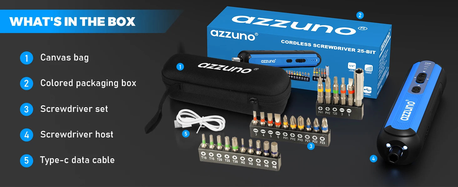 Cordless Electric Screwdriver Rechargeable 1500mAh Lithium Battery Mini Drill 4V Power Tools Set 25pcs Bits Maintenance Repair    Home Decor Supply | Online Retail | ShoreShopper.com