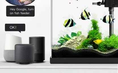 Automatic Aquarium Fish Tank Feeder Timing/Wifi Wireless Smart Phone App Intelligent Speaker Voice Remote Control Fish Feeding - ShoreCo.Shop