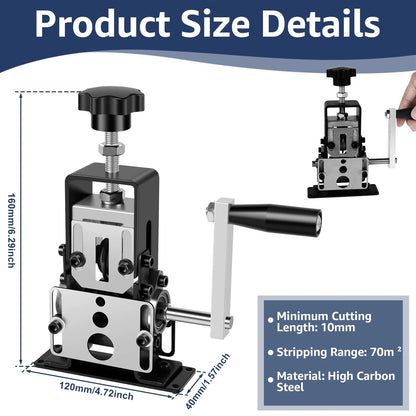 1-70mm Wire Stripper Manual Wire Stripping Tool Portable Electric Drill Powered Copper Scrap Wire Peeler Hand Crank Support Use    Home Decor Supply | Online Retail | ShoreShopper.com