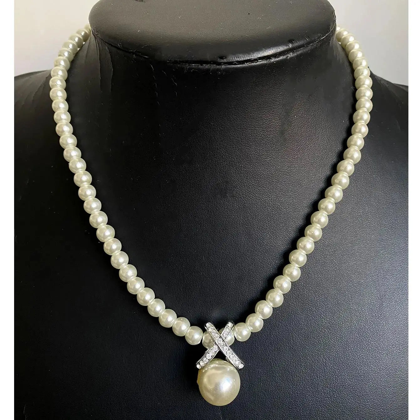 Wedding Bridal Jewelry Set String of Pearls Prom Silver Color Crystal Bracelet Necklace Earrings for Women jewellery sets    Home Decor Supply | Online Retail | ShoreShopper.com
