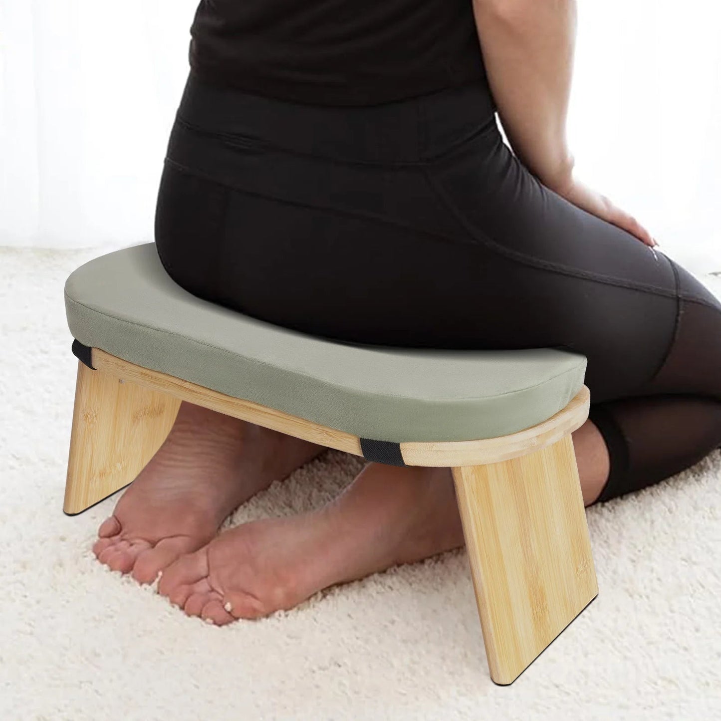 Portable Meditation Stool，Folding Kneeling Stool，Comfortable Sponge Cushion，for Yoga Bench, Prayer Bench, Floor Seat    Home Decor Supply | Online Retail | ShoreShopper.com