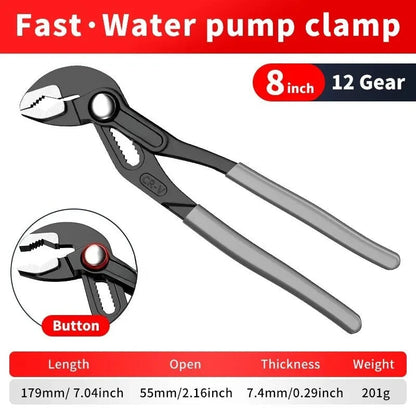 Water Pump Pliers Quick-Release Plumbing Pliers Pipe Wrench Adjustable Water Pipe Clamp Pliers Household Hand Tools Multi-functi    Home Decor Supply | Online Retail | ShoreShopper.com