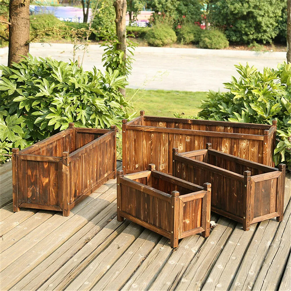 Wooden Raised Flower Bed Indoor Outdoor Vegetable Herb Planter Pot Garden Bed Flower Display    Home Decor Supply | Online Retail | ShoreShopper.com