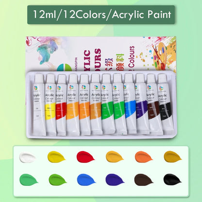 Acrylic Pigment 12/18/24/36 Colors 12ml Set Children's Painting And Oil Painting Beginners Non-Toxic Quick Drying Art Supplies    Home Decor Supply | Online Retail | ShoreShopper.com
