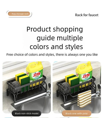 Kitchen Spice Storage Shelf with Drainage Rack, Installation Sink Organizer, Tap-Mounted Shelf for Home Kitchen Accessories    Home Decor Supply | Online Retail | ShoreShopper.com