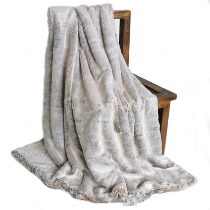 Faux wool blanket thickened double layer faux fur long hair warm lining plush PV fleece blanket