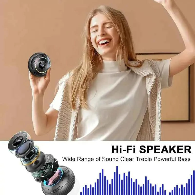 2026 Wireless Speaker S5 IPX7 Waterproof ENC Speakers IPX7 Waterproof Built-in Mic 10 hours Bluetooth Shower Speakers subwoofer
