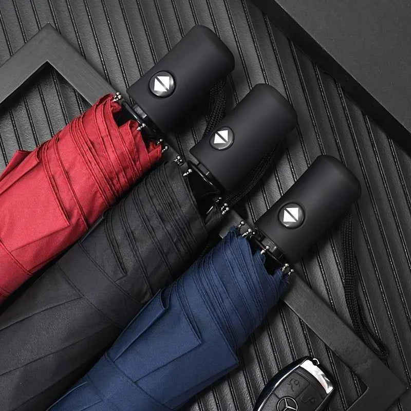 Umbrella Fully Automatic Thickened Enlarged Reinforced Folding Umbrella Sun and Rainproof Sunshade Umbrella for Women Sunscreen