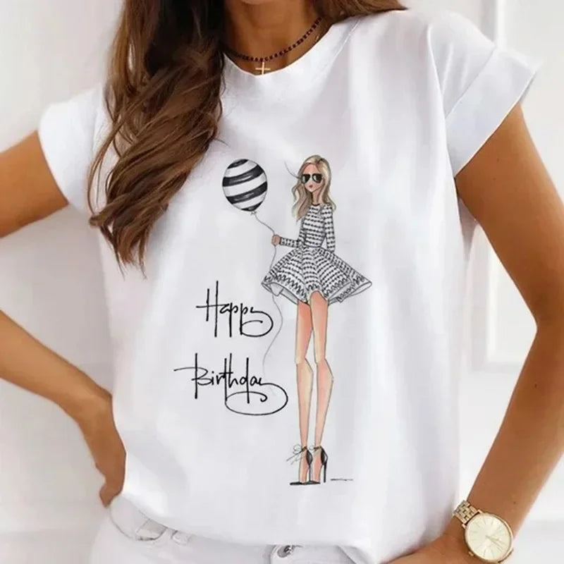 Paris Tower Print Short Sleeve Casual Women's Round Collar T-shirt Graphic T Shirts  Shirts for Women Clothes Oversized T Shirt    Home Decor Supply | Online Retail | ShoreShopper.com