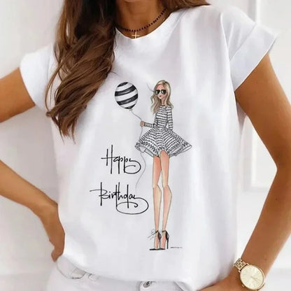 Paris Tower Print Short Sleeve Casual Women's Round Collar T-shirt Graphic T Shirts  Shirts for Women Clothes Oversized T Shirt    Home Decor Supply | Online Retail | ShoreShopper.com