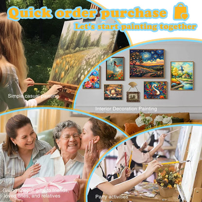 DIY Paint by Numbers Kit for Adults - Natural Scenery & Botanical Canvas Art    Home Decor Supply | Online Retail | ShoreShopper.com