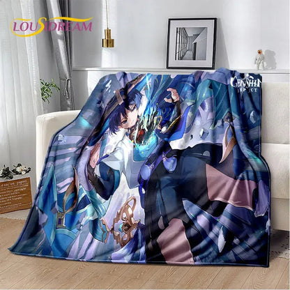 Genshin Impact Cartoon Game Soft Plush Blanket,Flannel Blanket Throw Blanket for Living Room Bedroom Bed Sofa Picnic Cover Kids    Your Coastal Marketplace | Shoreshopper.com