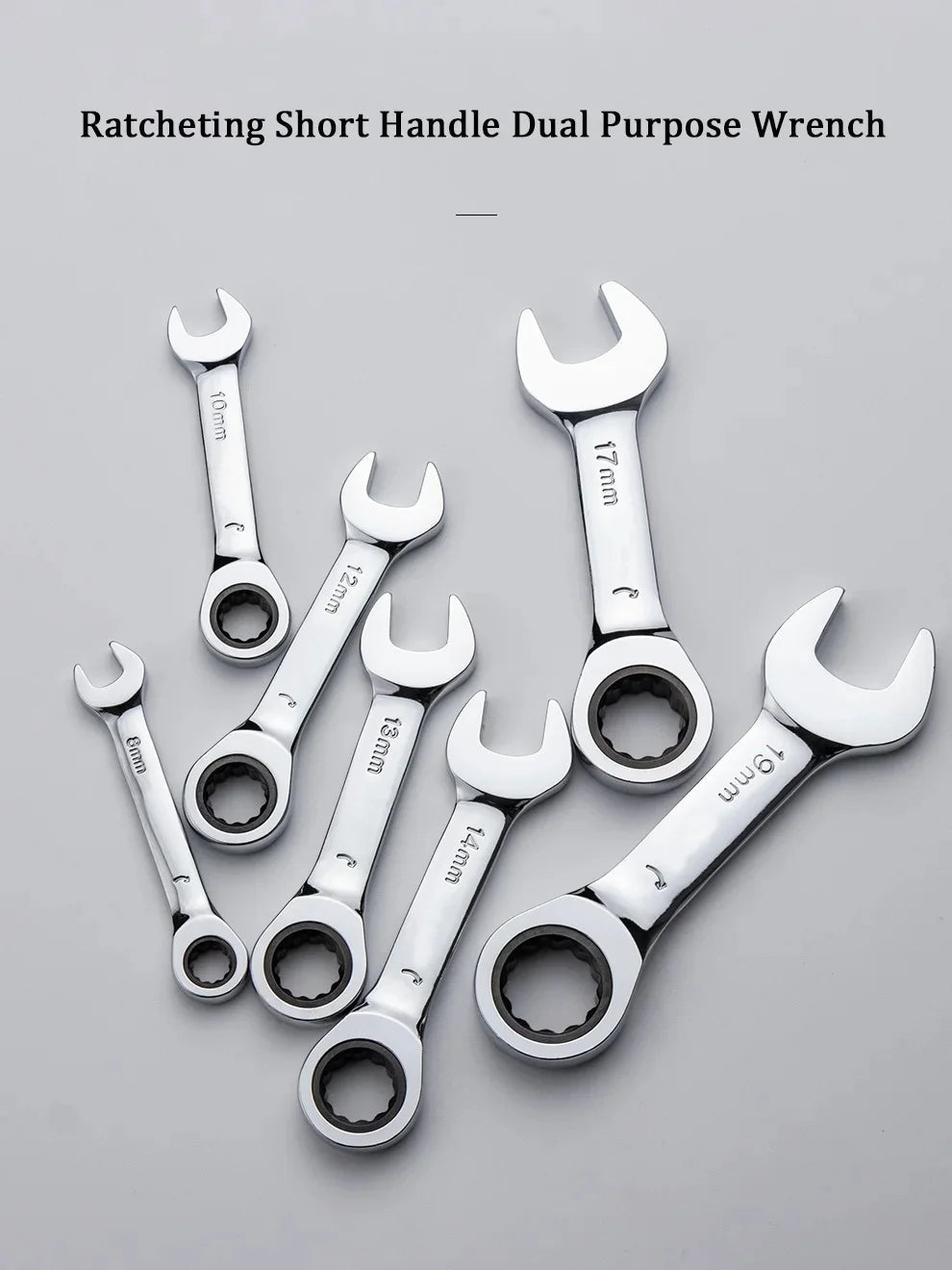 6-19mm Short Handle Quick Ratchet Wrench 72 Teeth Multi Functional Portable Short Dual-use Plum Blossom Small Wrench Hand Tools    Home Decor Supply | Online Retail | ShoreShopper.com