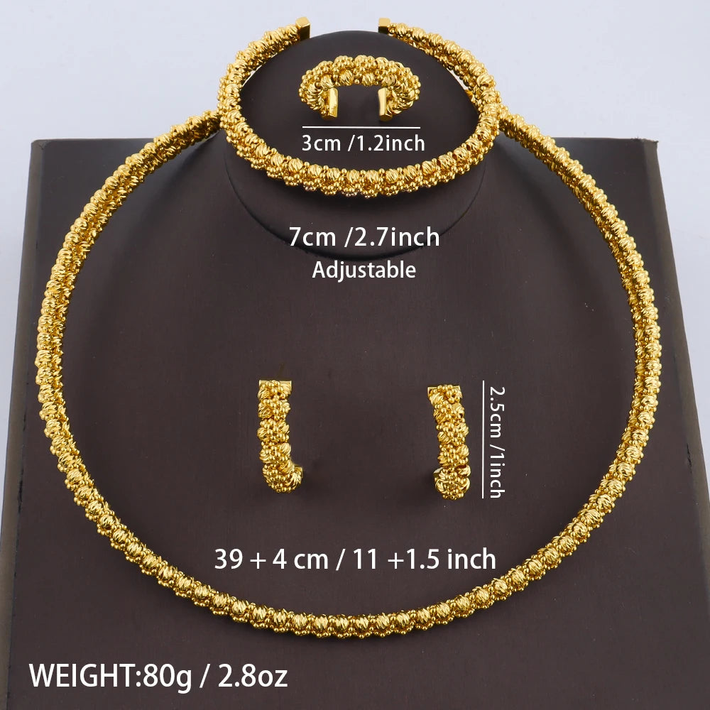 Necklace Bracelet Ring Earrings Jewelry Sets for Women, Elegant Charm Gift for Party Wedding, Sparkling Jewellery Woman Accessor    Home Decor Supply | Online Retail | ShoreShopper.com