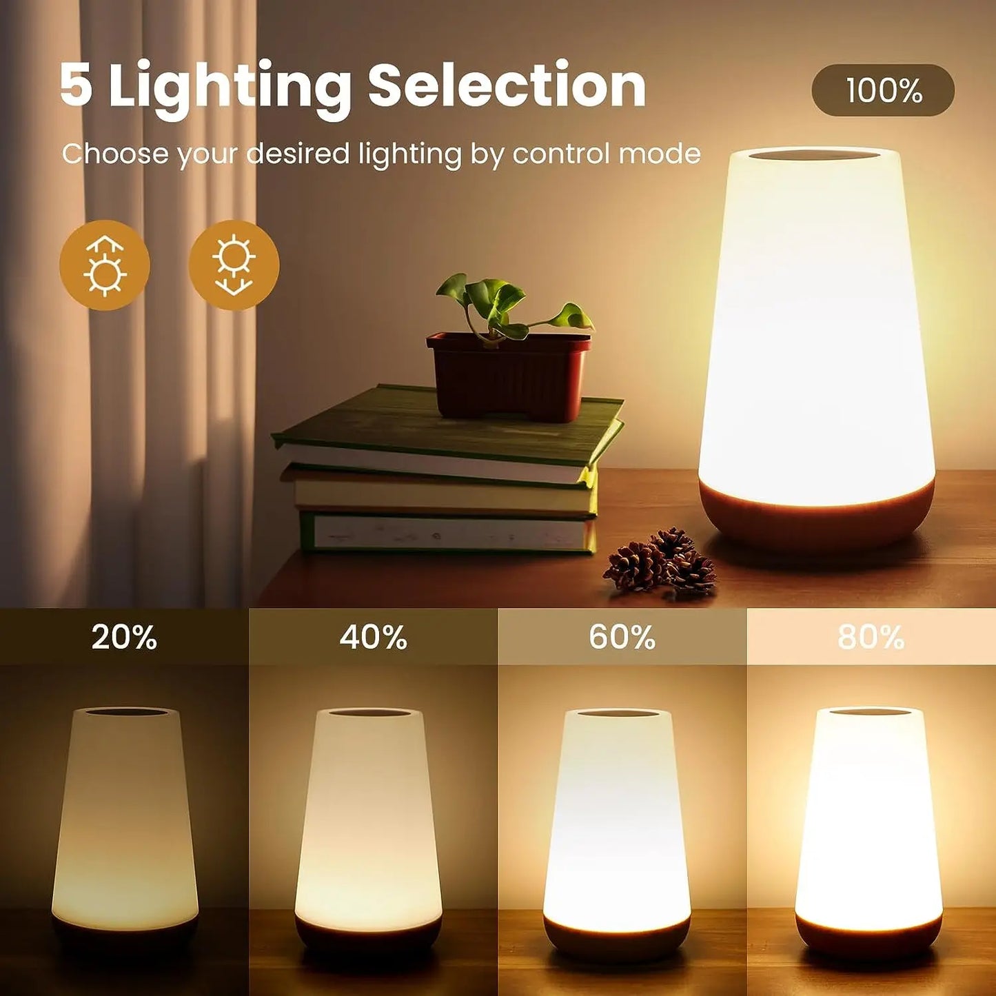 13 Color Changing Night Light Remote Control Touch USB Rechargeable RGB Night Lamp Dimmable Lamp Portable Table Bedside Lamp - ShoreCo.Shop