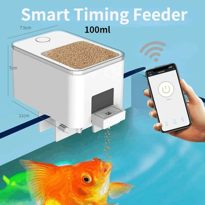 Automatic Aquarium Fish Tank Feeder Timing/Wifi Wireless Smart Phone App Intelligent Speaker Voice Remote Control Fish Feeding - ShoreCo.Shop