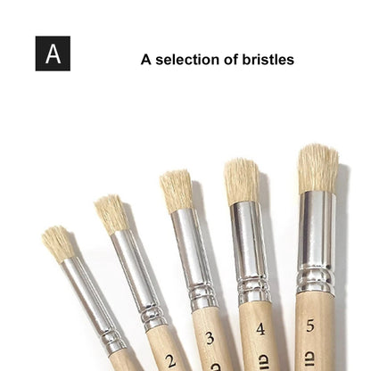 SeamiArt 5Pcs Bristle Paint Brushes Round Head Gouache Watercolor Oil Acrylic Painting Tools Brush Tip Pen for Art Supplies    Home Decor Supply | Online Retail | ShoreShopper.com