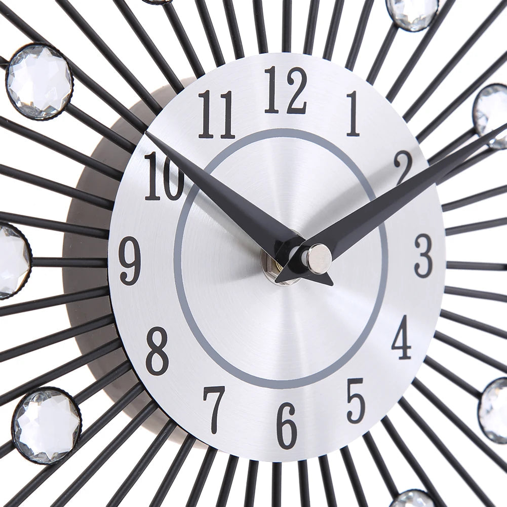 DIY Modern Design Large Wall Clock Quartz Movement Hanging Circle Decor Battery Powered Jeweled Artistic Clock for Living Room    Home Decor Supply | Online Retail | ShoreShopper.com