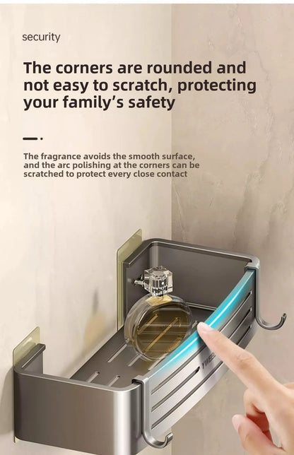 Bathroom storage shelf Bathroom toilet washstand Hand washing bathroom shower gel Wall storage shelf free of holes    Home Decor Supply | Online Retail | ShoreShopper.com