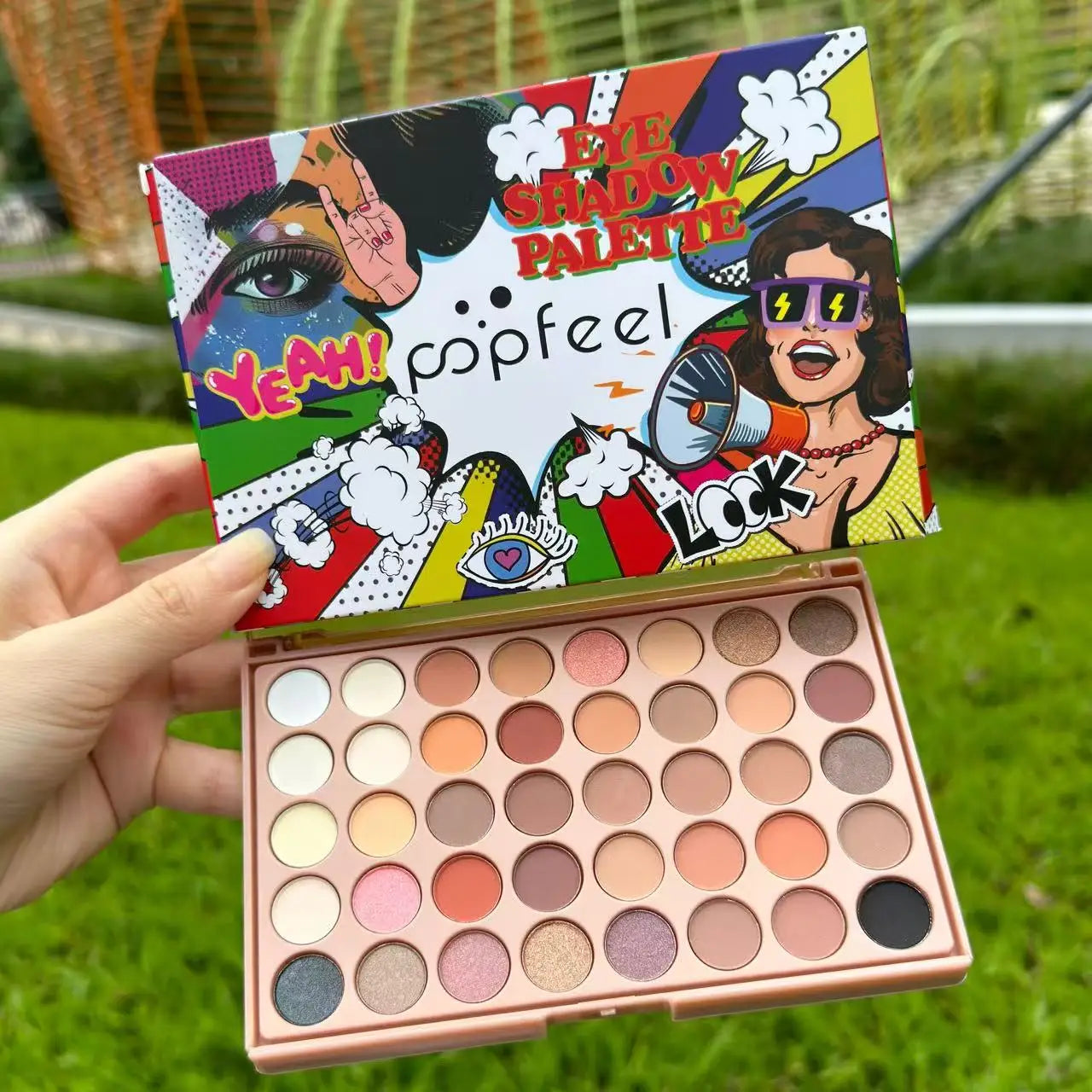 POPFEEL 40-Color Earth Tone & Pink Eyeshadow Palette – Versatile Shimmer, Matte, and Highlight Shades for Effortless Blending。 - ShoreCo.Shop