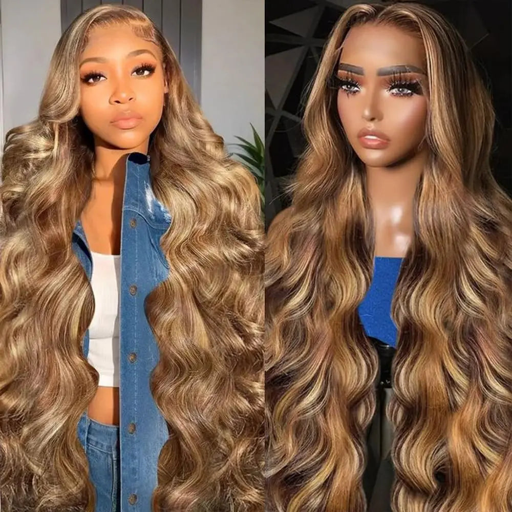 P4/27 Highlight Human Hair Wigs Body Wave 220 Density Ombre 13x6 HD Lace Front Wigs Pre Plucked 13x4 Lace Frontal Wigs For Women    Home Decor Supply | Online Retail | ShoreShopper.com