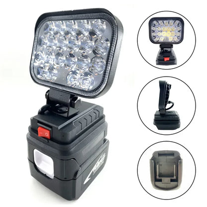 3/4 Inch LED Work Light for Makita/Dewalt/Milwaukee 18V Li-ion Battery Portable Flashlight Emergency Tool Lamp Camping Lamp - ShoreCo.Shop