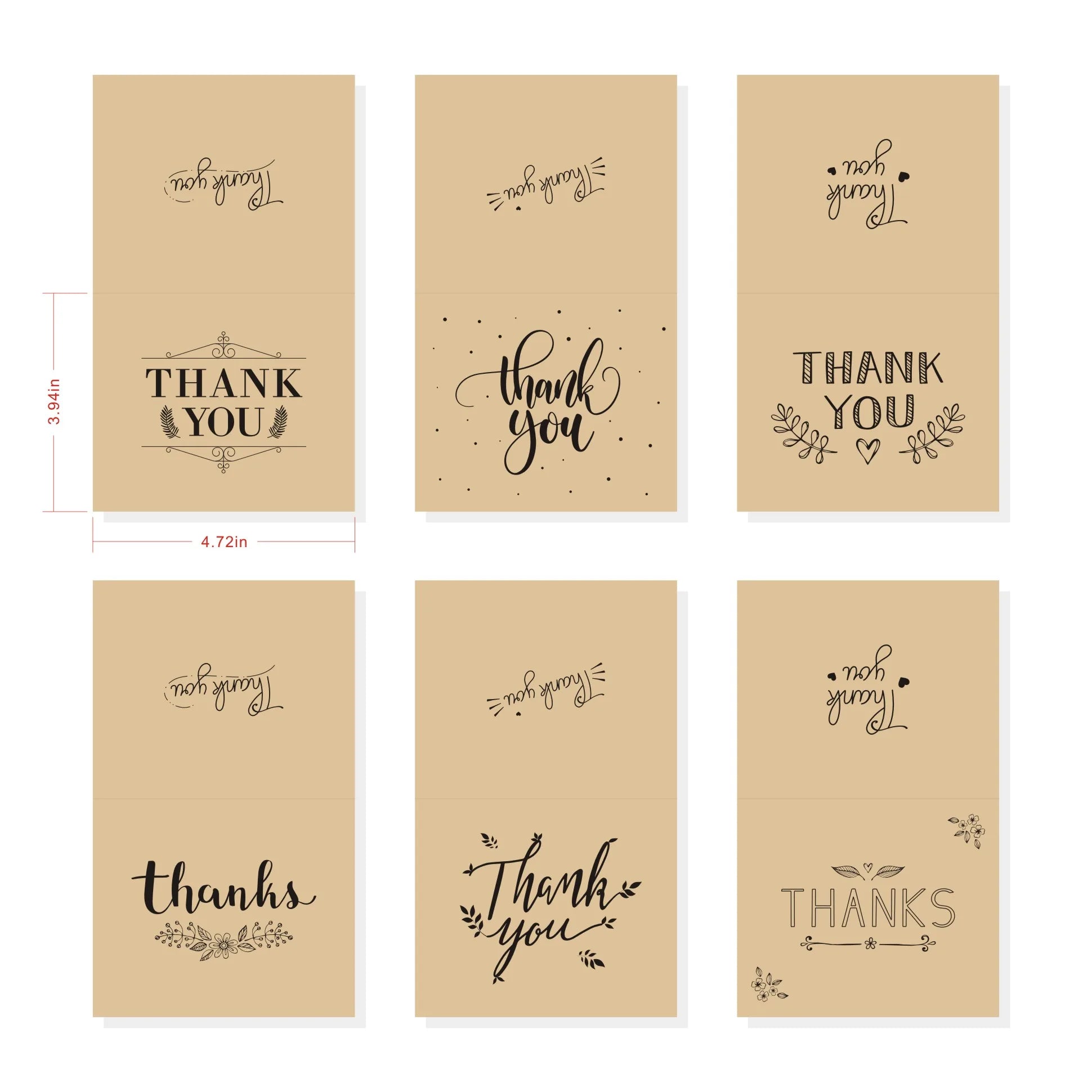 36-Pack Father's Day Thank You Dad Cards with Kraft Envelopes & Stickers, 3.9x5, 6 Designs for Business,Graduations&Memorials    Your Coastal Marketplace | Shoreshopper.com