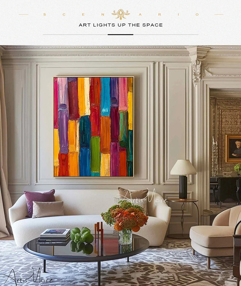 Texture Handmade Painting on Canvas Abstract Colorful Modern Minimalism Wall Art Decor Large    Home Decor Supply | Online Retail | ShoreShopper.com
