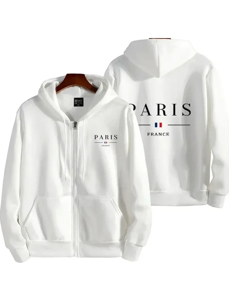Paris Printing Men's Hoodie Outerwear Hot Sales Loose Zipper Tops Sports jogging Cost Casual Fashion Mens Sweatshirt Clothing    Home Decor Supply | Online Retail | ShoreShopper.com