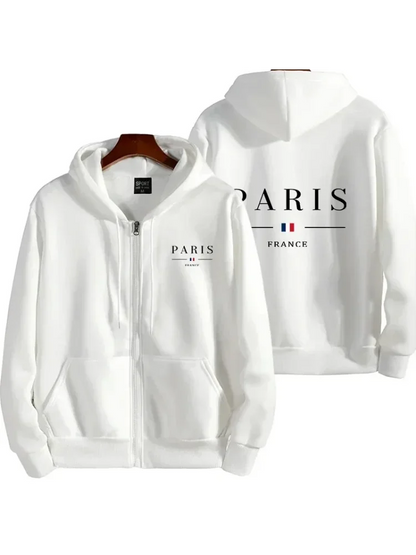 Paris Printing Men's Hoodie Outerwear Hot Sales Loose Zipper Tops Sports jogging Cost Casual Fashion Mens Sweatshirt Clothing    Home Decor Supply | Online Retail | ShoreShopper.com
