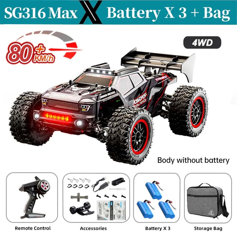 ZLL SG116 MAX 1:16 High Speed Drift Racing Car 80KM/H 4WD Off-Road Drift Remote Control Car SG316 Max Brushless Motor RC Car    Home Decor Supply | Online Retail | ShoreShopper.com